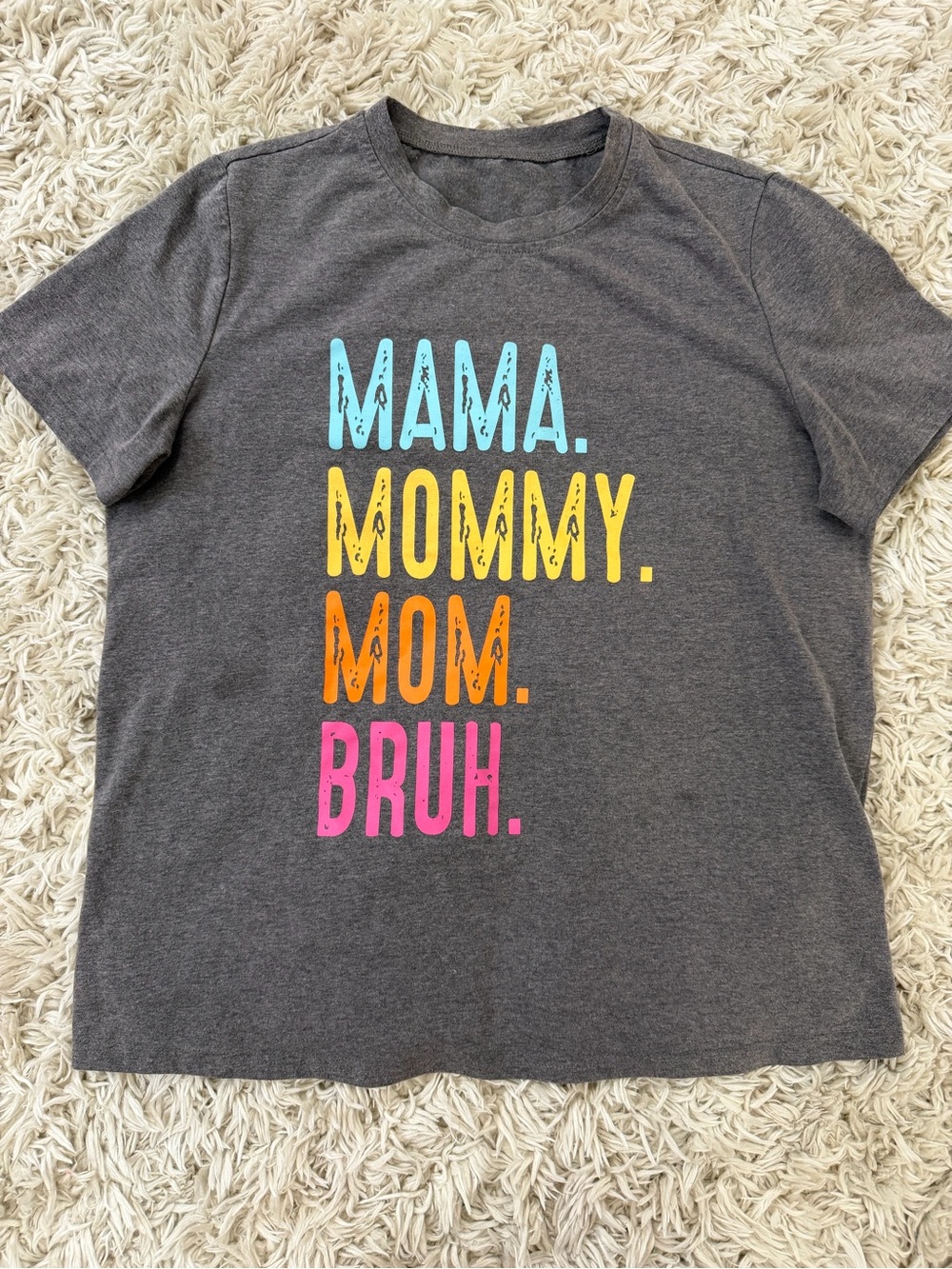 Mama Mommy Mom Bruh Cotten Blend Shirt Sleeve T shirt Sz L